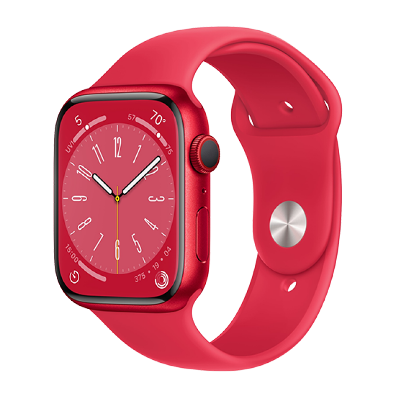 Watch Apple Watch Series 8 GPS 45mm Red Aluminium Case with Sport Band - Red EU