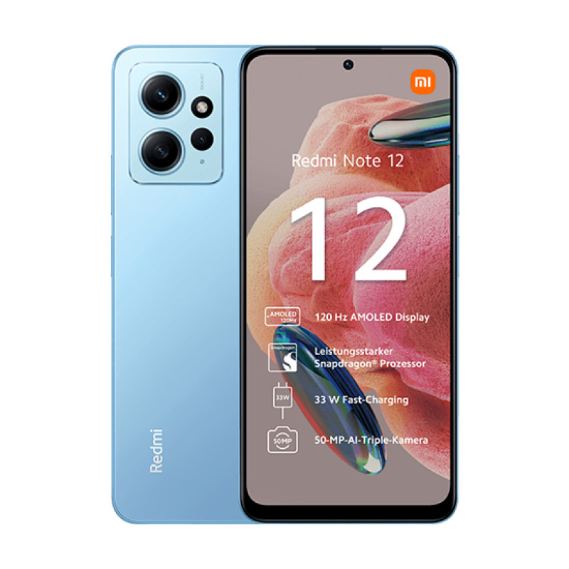 Xiaomi Redmi Note 12 4G Dual Sim 4GB RAM 128GB - Blue EU