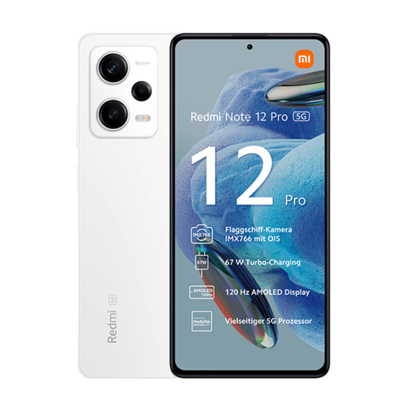 Xiaomi Redmi Note 12 Pro 5G Dual Sim 6GB RAM 128GB - White EU